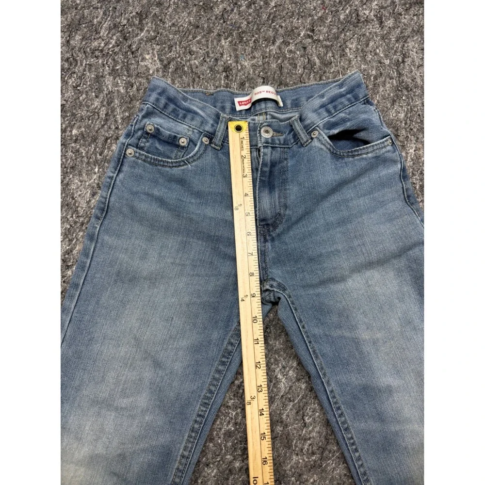 Levis 505 Regular Fit Boys Jeans Light Wash Slim 14 25x27 Blue Denim